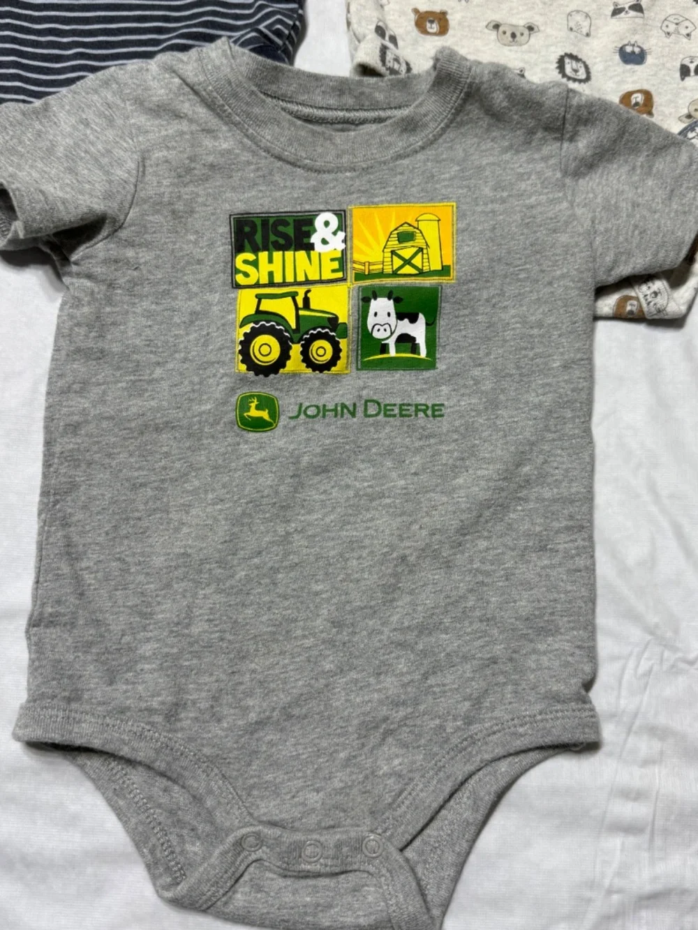 Toddler Baby Boy Onesies Bodysuits Bundle Size 12 Months Carter's, John Deere